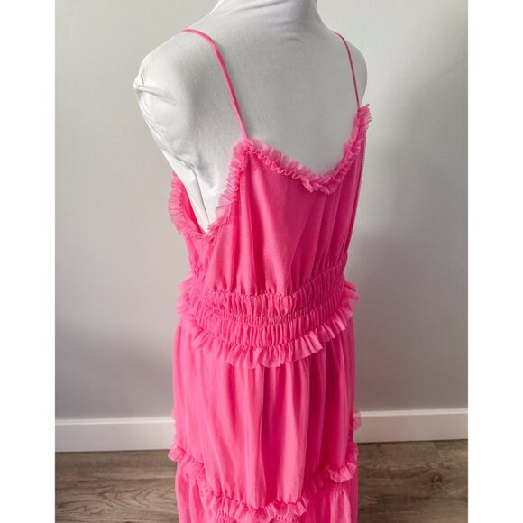 H&M Pink Ruffle Midi Dress - Picture 10 of 12